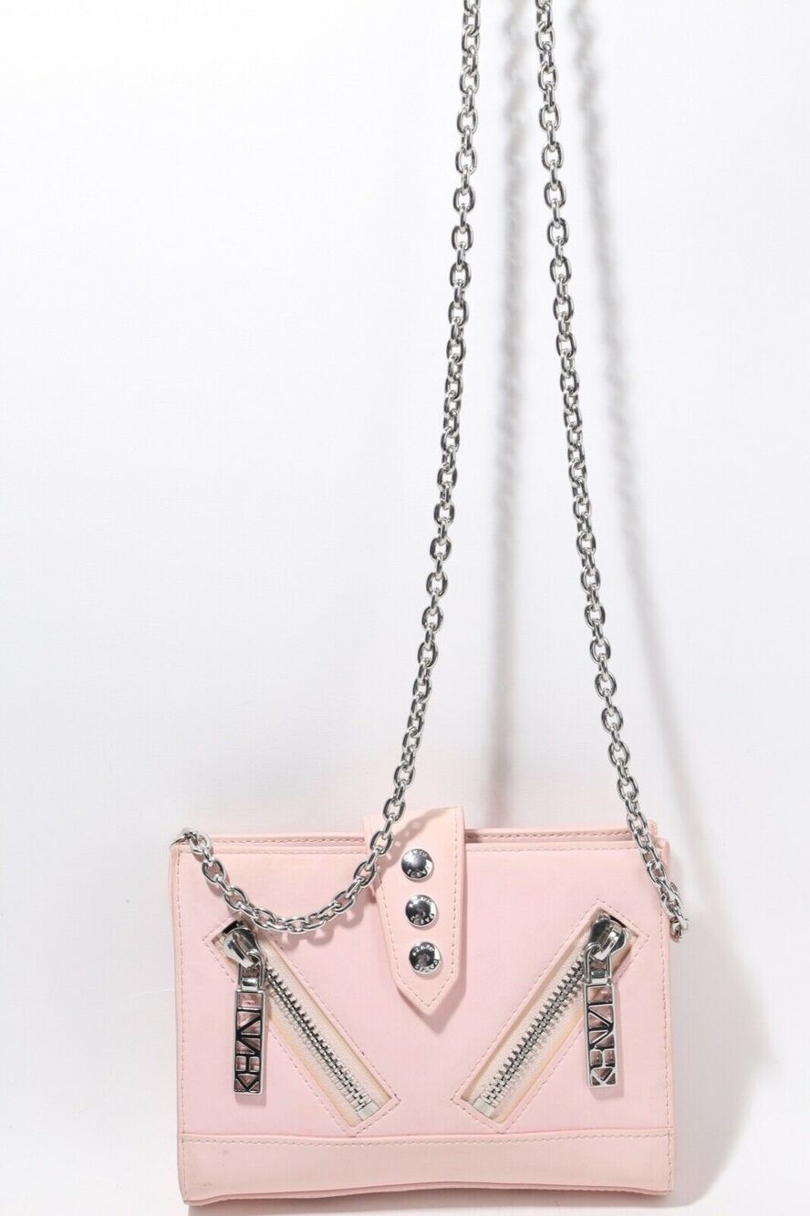 KENZO Pink Leather Kalifornia Chain Shoulder Bag